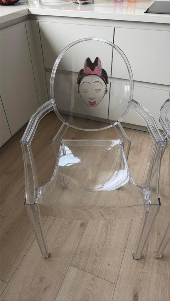 2 stoelen Kartell Louis Ghost, Huis en Inrichting, Stoelen, Ophalen, Kunststof, Twee, Overige kleuren