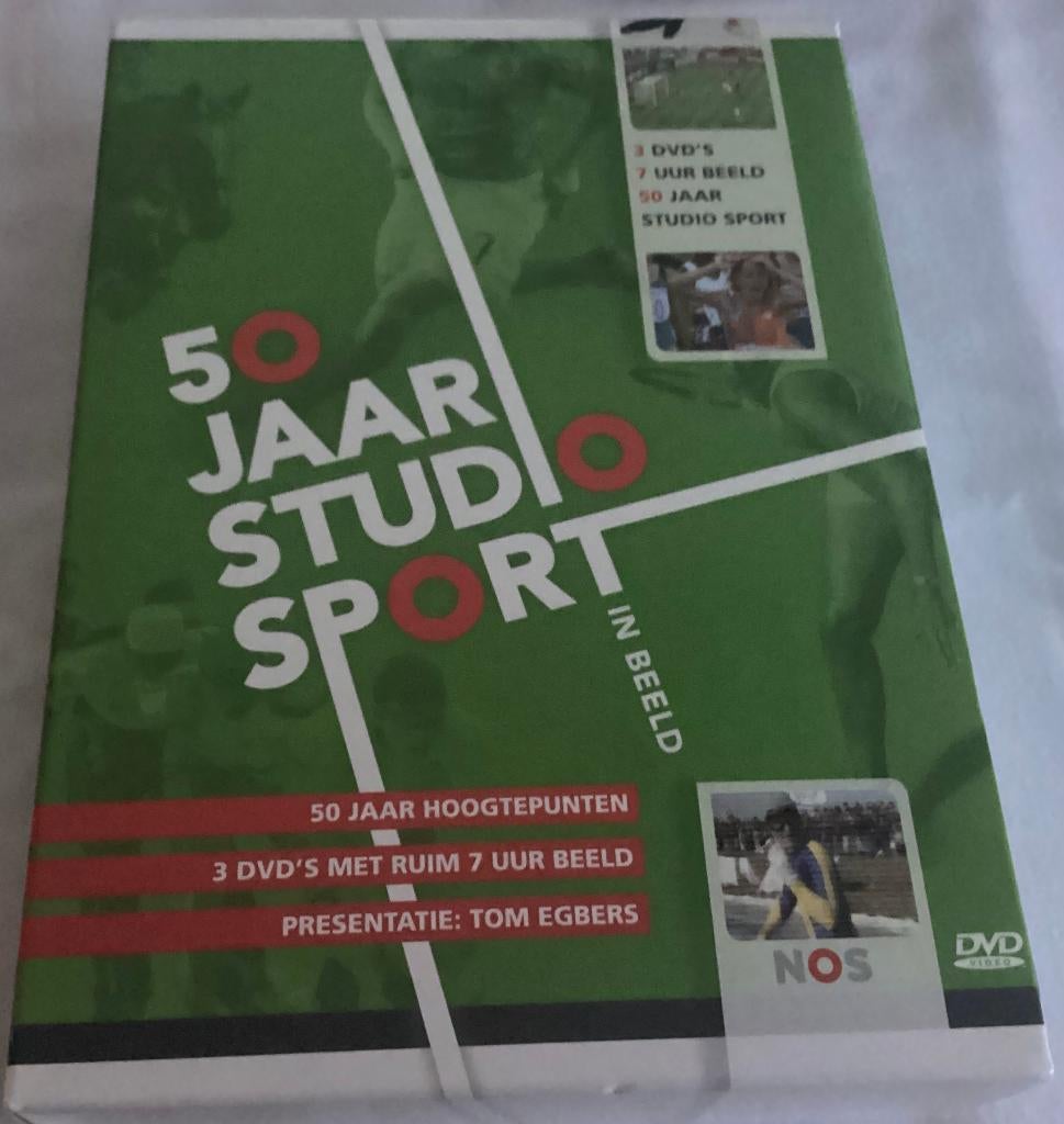 50 jaar Studio Sport in Beeld 3 DVD's, Cd's en Dvd's, Dvd's | Sport en Fitness, Voetbal, Gebruikt, Alle leeftijden, Ophalen of Verzenden
