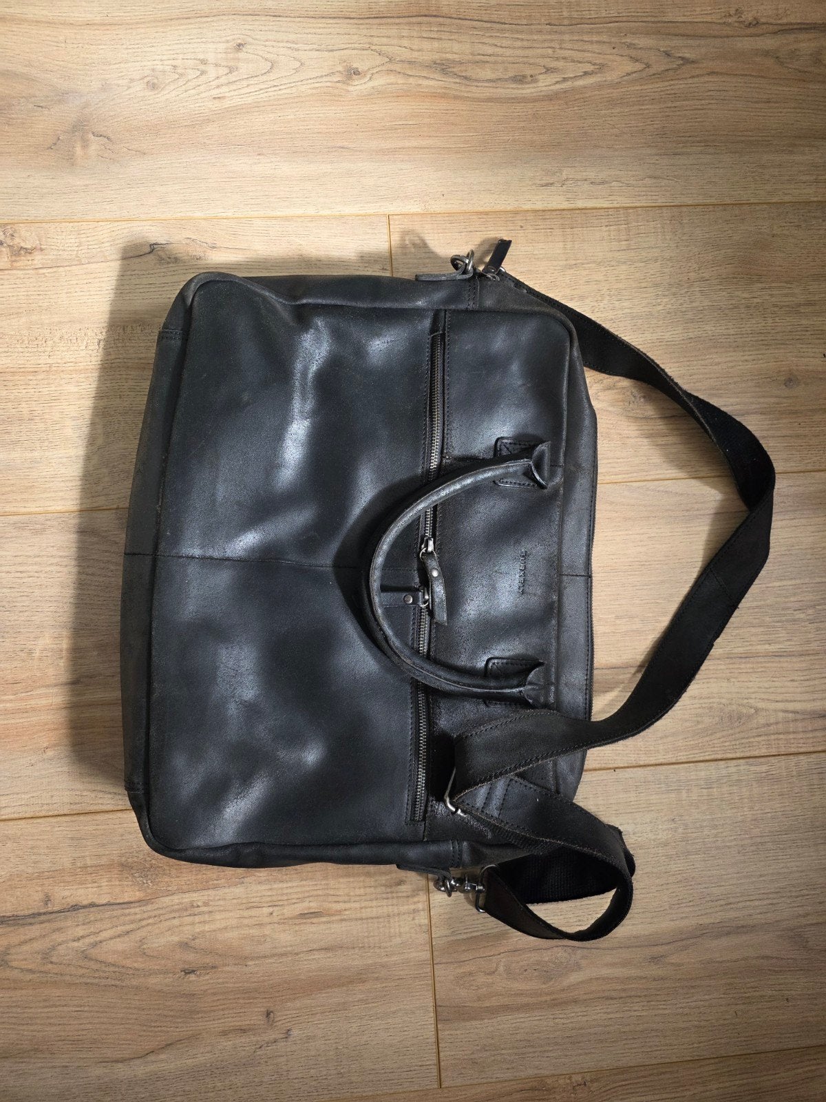 Burkely Leren Laptoptas/Aktetas Zwart, Ophalen of Verzenden, Gebruikt, Zwart, Overige typen