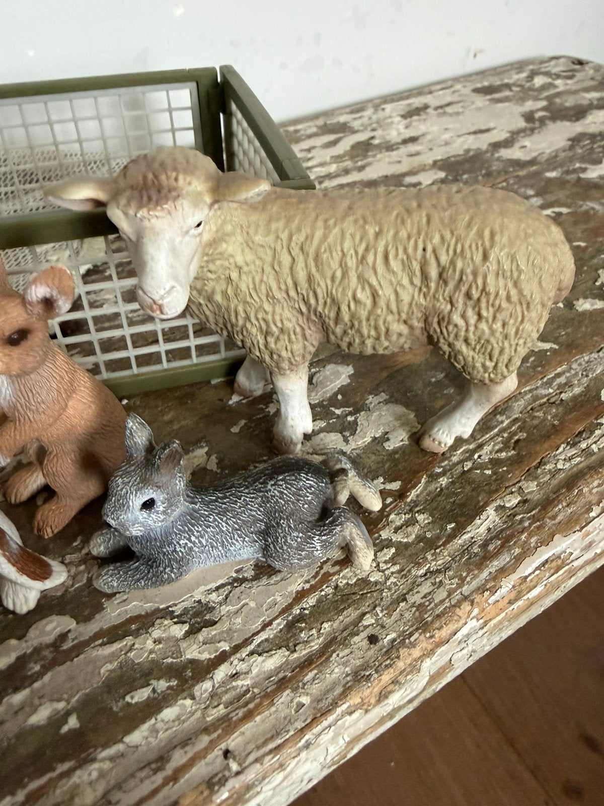 Schleich konijnen ( 3) en schaap /hekje, Ophalen of Verzenden