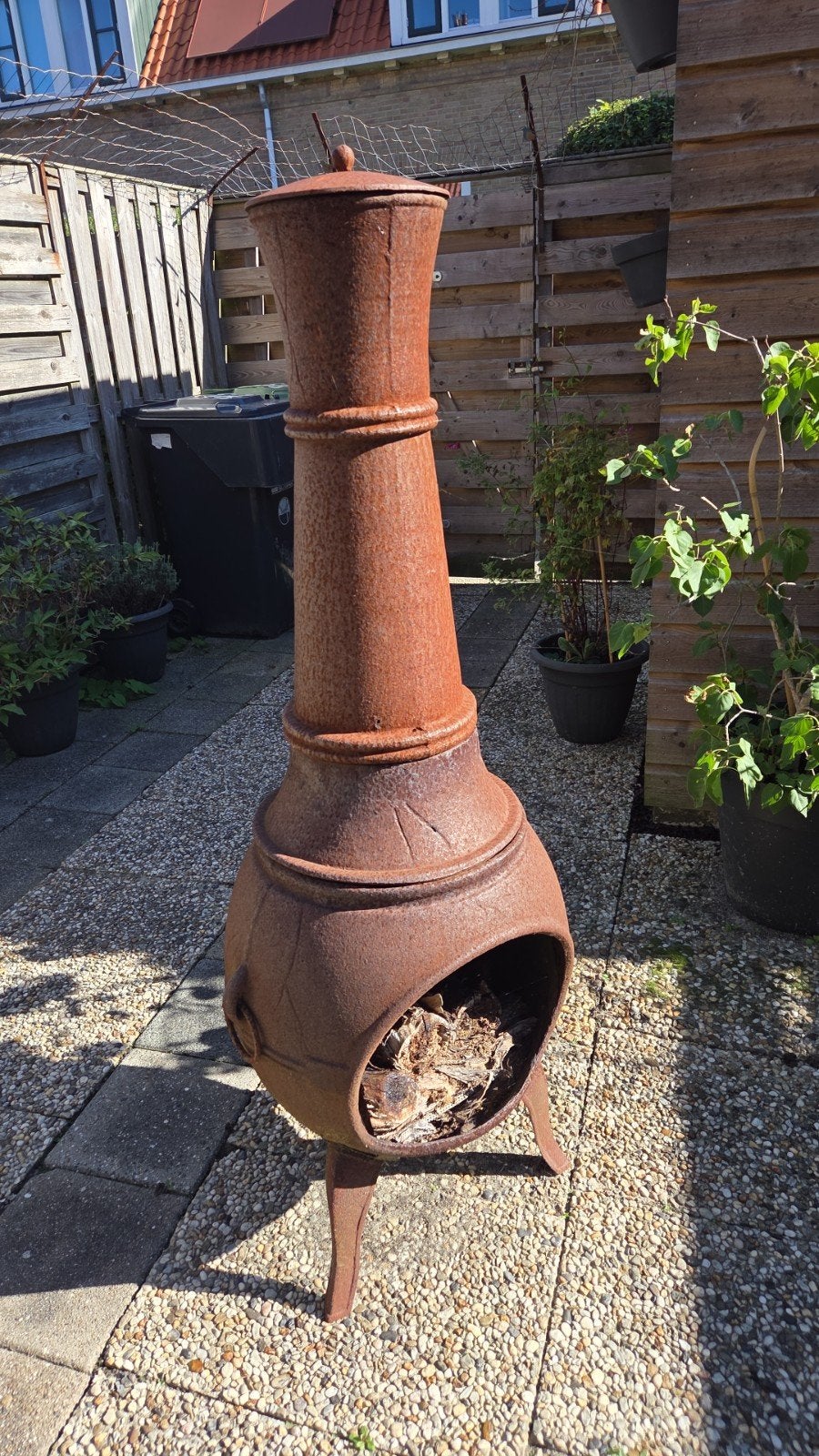 Gietijzeren tuinhaard, Ophalen, Gebruikt