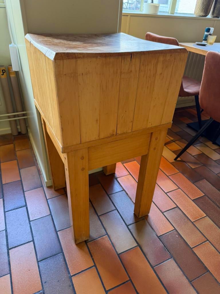 Antiek Houten hakblok, Antiek en Kunst, Ophalen