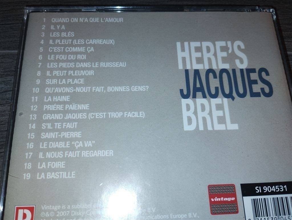 Jacques Brel - Here's Jacques Brel, Ophalen of Verzenden, Zo goed als nieuw