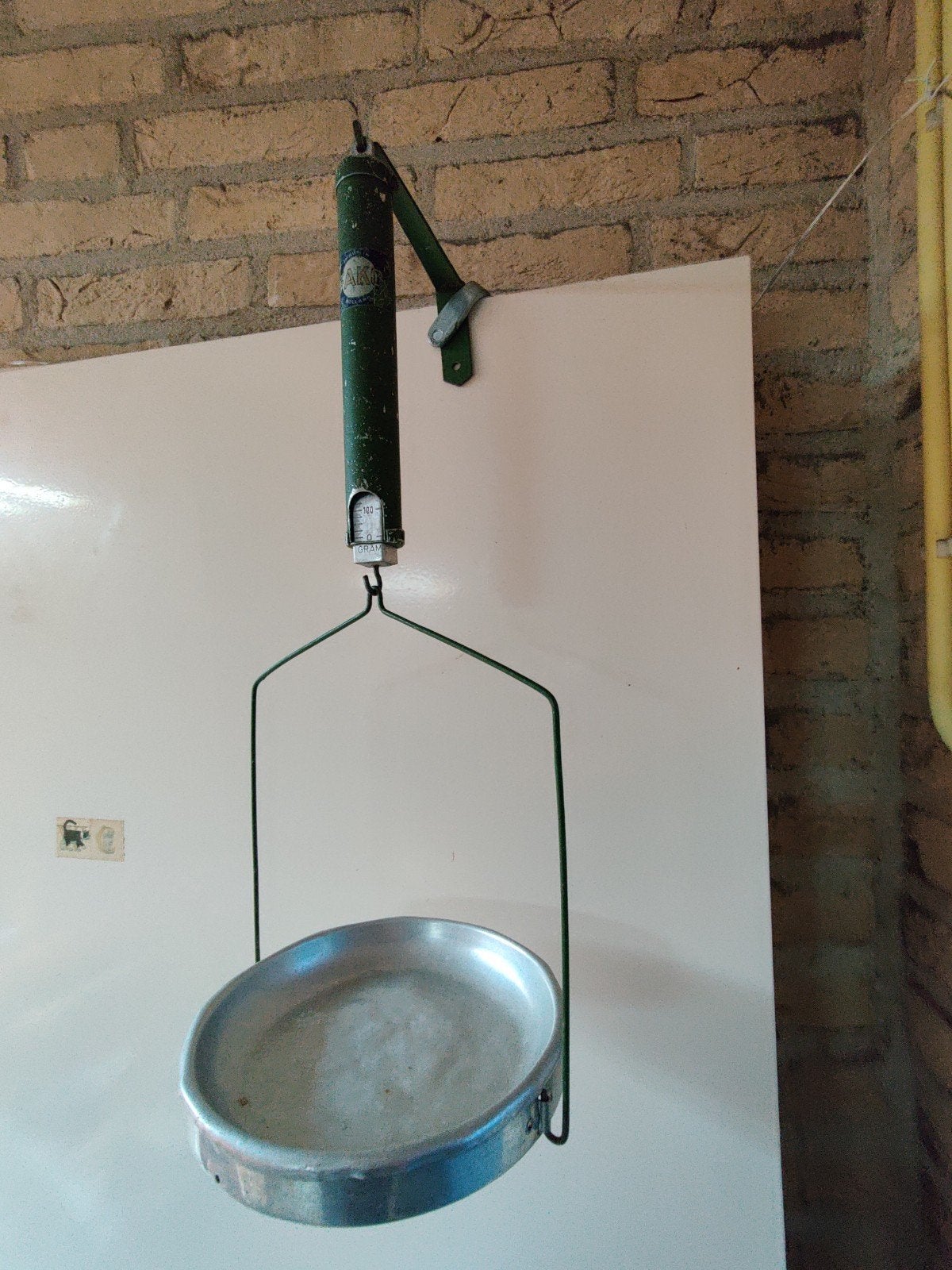 Vintage AKO Holland hangweegschaal - Groen, Antiek en Kunst, Ophalen