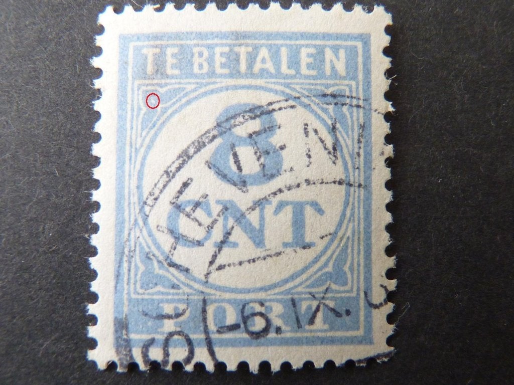 plaatfout port P 73 ,gestempeld., Ophalen of Verzenden, T/m 1940, Gestempeld