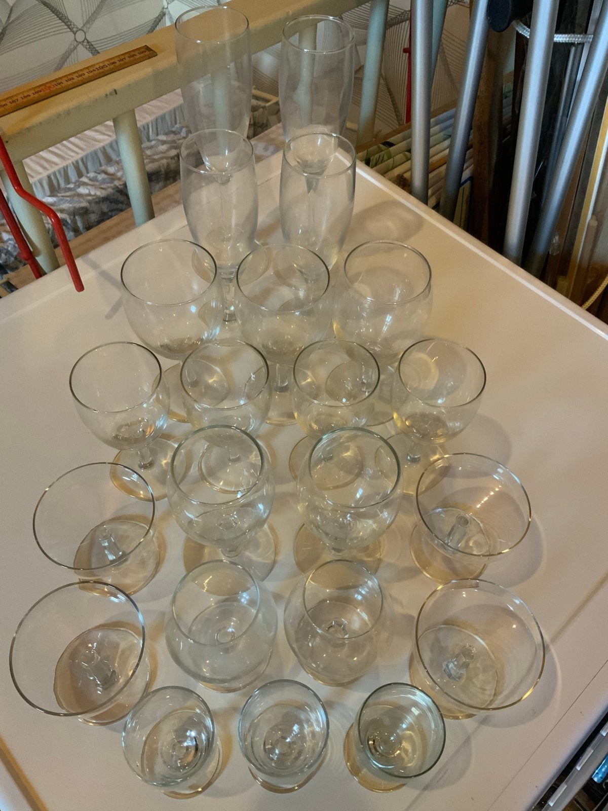 Diverse glazen set - wijnglazen, champagneglazen, schaaltjes, Ophalen of Verzenden