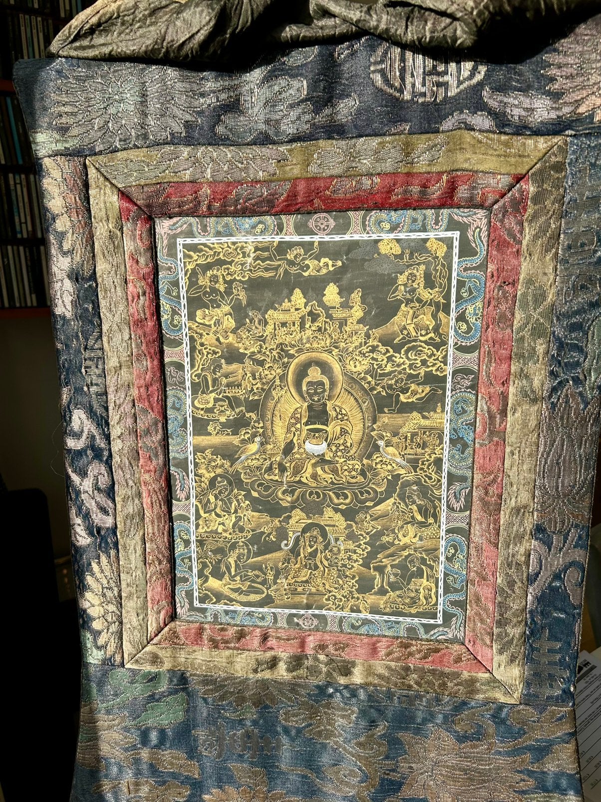 Handgeschilderde Tibetaanse Shakyamuni Boeddha Thangka, Ophalen of Verzenden