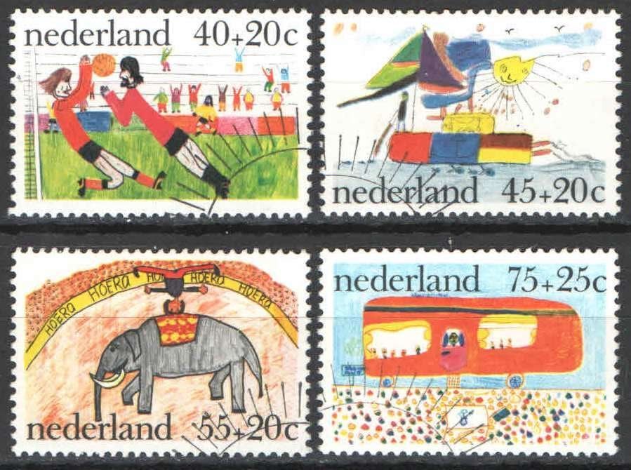 Nederland NVPH nr 1103/6 gestempeld Kinderpostzegels 1976, Postzegels en Munten, Postzegels | Nederland, Ophalen of Verzenden