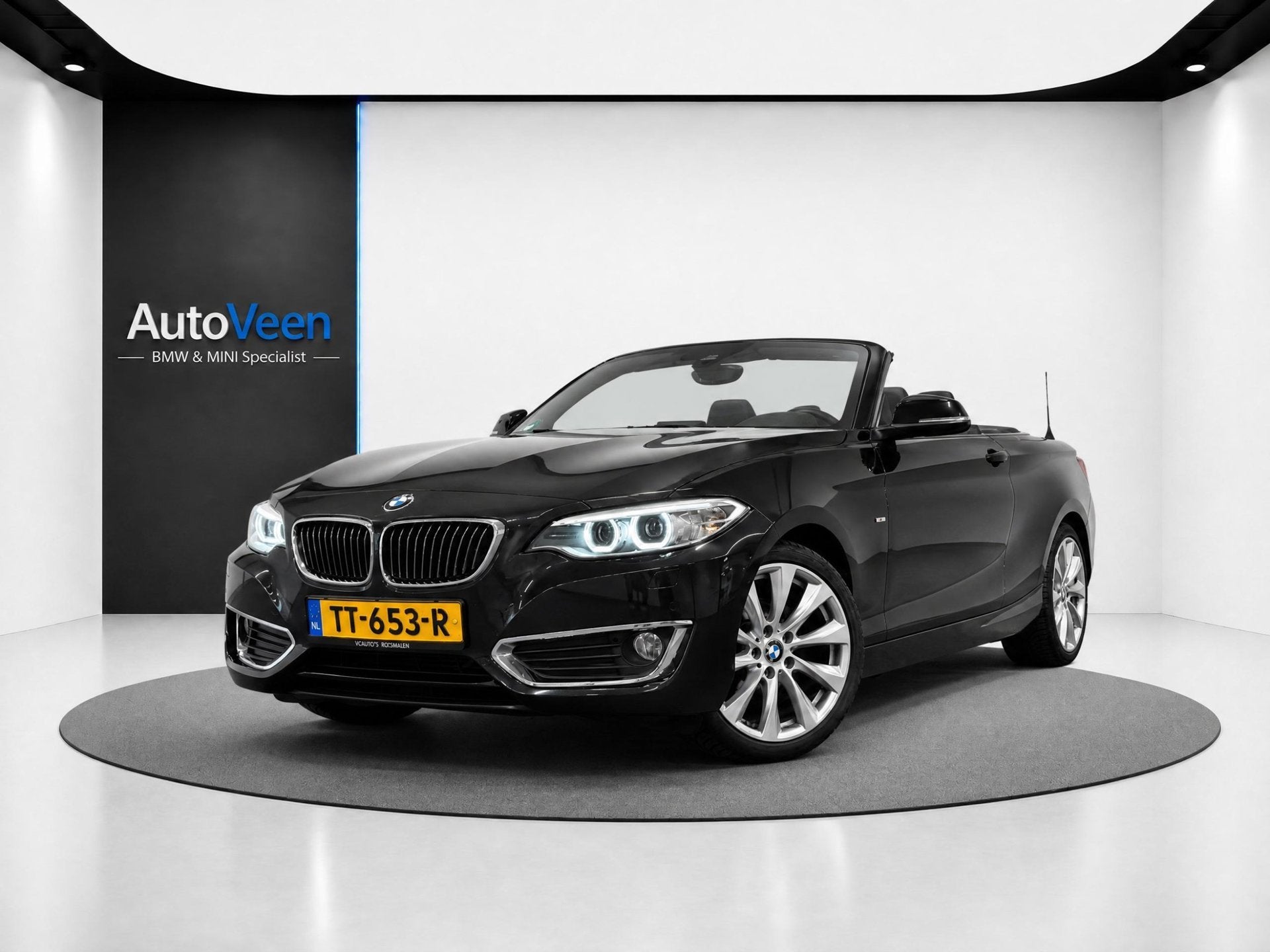 BMW 2-serie Cabrio 218i M Sport (LED, CRUISE, NAVI, LEDER, S, Auto's, BMW, Gebruikt, Cabriolet, 4 stoelen, Zwart