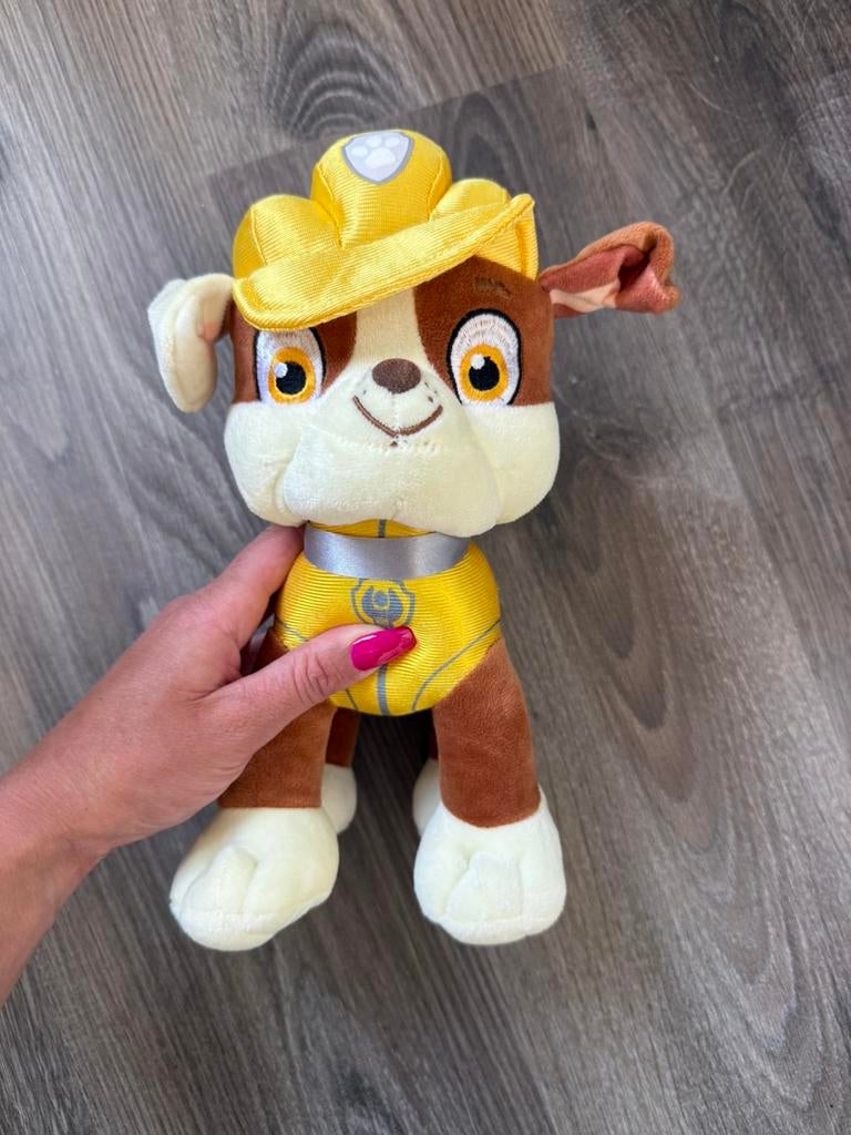 Paw Patrol Rubble knuffel – nieuwstaat, Zo goed als nieuw, Middelgroot (20 tot 80 cm), Bruin, Paw Patrol