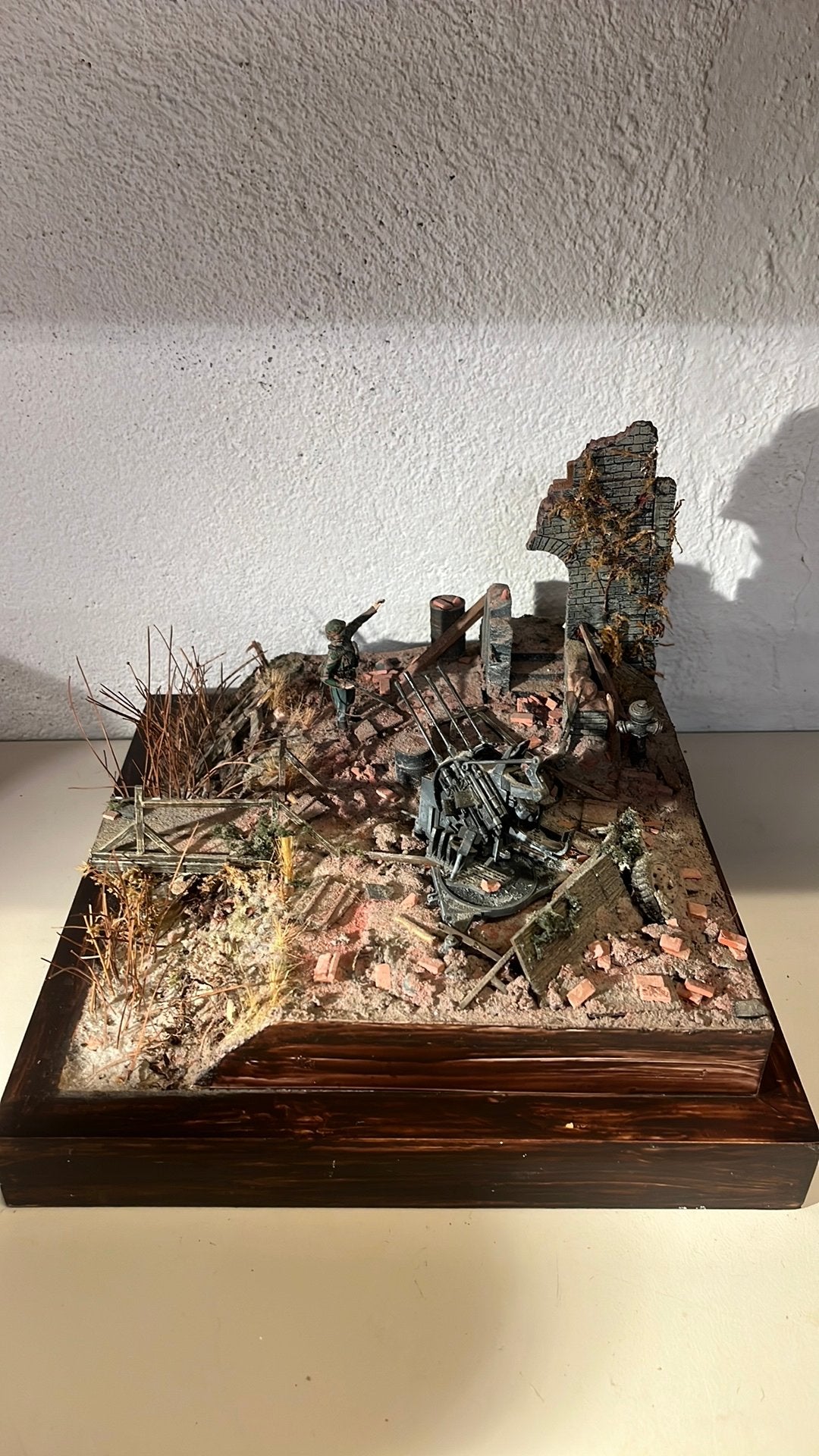 Diorama 88 flak ww2, Ophalen of Verzenden, Zo goed als nieuw, 1:35 tot 1:50