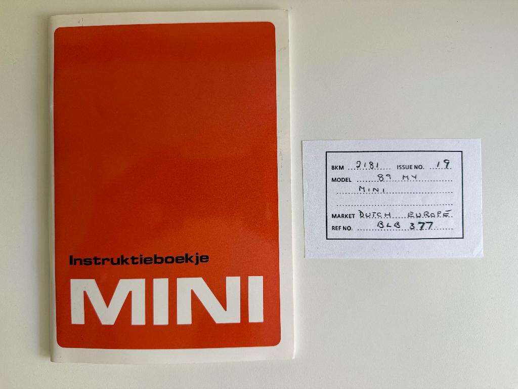 Instructieboekje (Nederlands) Austin Mini (1989) (AKM4737), Auto diversen, Handleidingen en Instructieboekjes, Ophalen of Verzenden