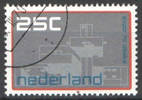 Nederland NVPH nr 964 gestempeld Wereldtent. Osaka 1970, Ophalen of Verzenden, Na 1940, Gestempeld