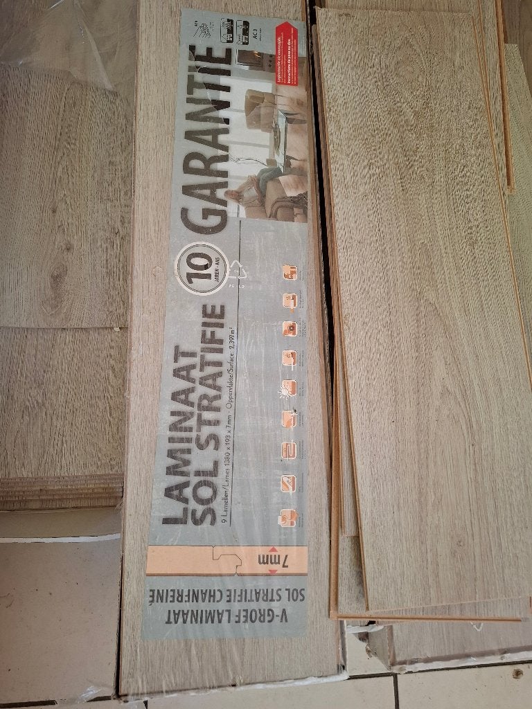 Laminaat wales grijs eiken, Ophalen, Kunststof, 50 tot 150 cm, Nieuw