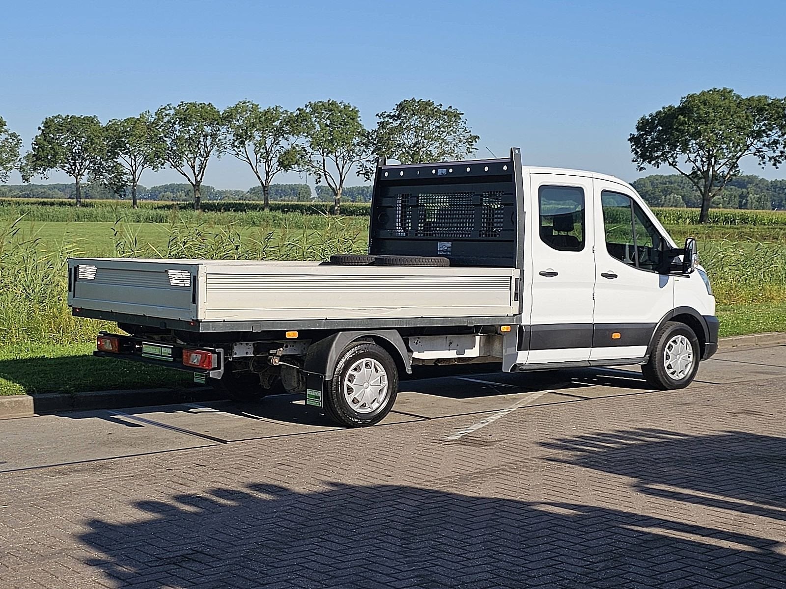 FORD TRANSIT 2.0 dub cab open laadbak, Auto's, Gebruikt, Euro 6, 129 pk, 7 stoelen