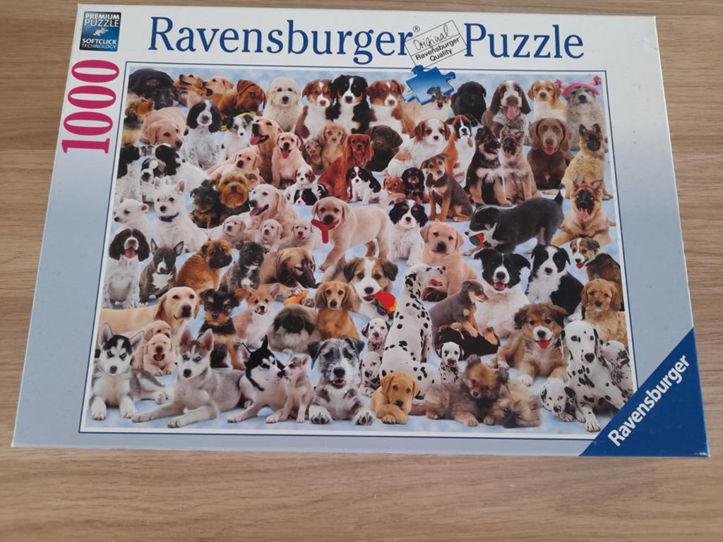 Ravensburger puzzel honden, 1000 st., Ophalen, 500 t/m 1500 stukjes, Zo goed als nieuw, Legpuzzel