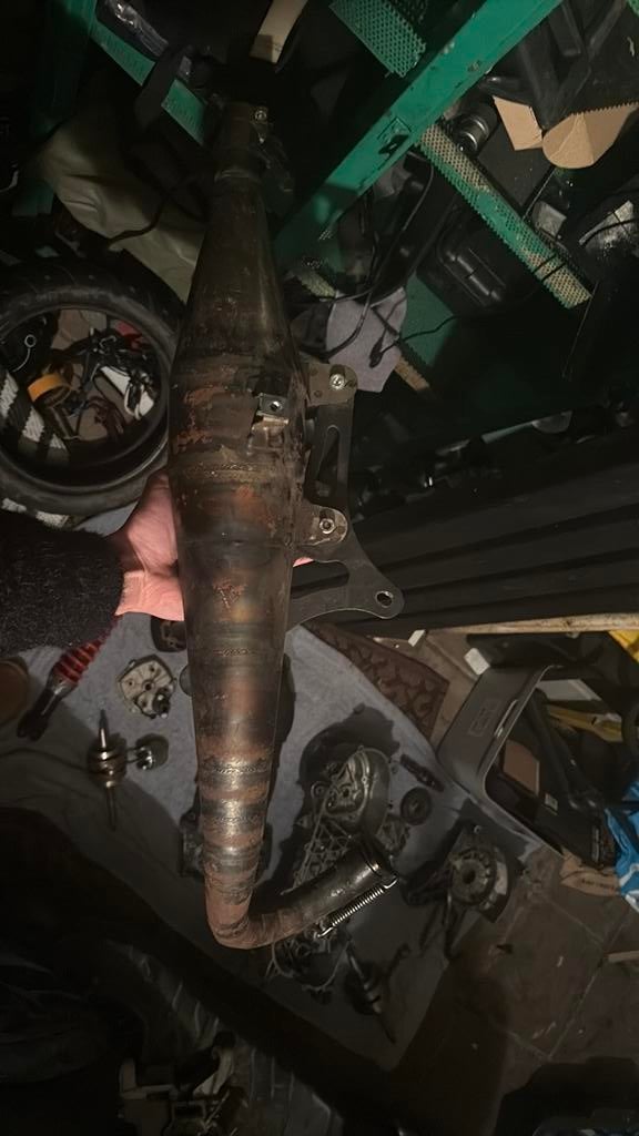 Technigas 125cc piaggio uitlaat, Auto-onderdelen, Uitlaatsystemen, Ophalen, Gebruikt