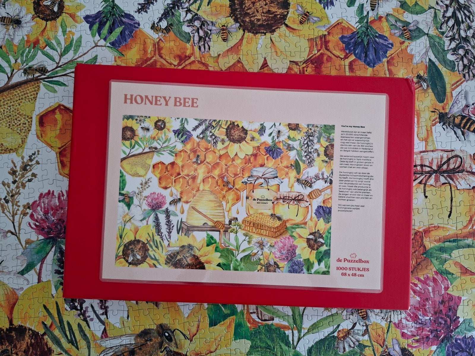 De Puzzelbox Honey Bee Legpuzzel 1000 stukjes, Ophalen of Verzenden, 500 t/m 1500 stukjes, Zo goed als nieuw, Legpuzzel