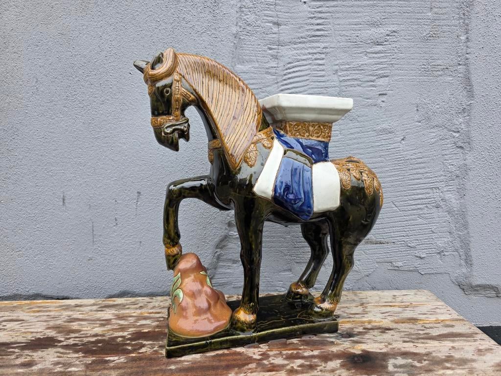 Chinees Keramieken Paard - Tang Stijl Plantenstandaard, Ophalen of Verzenden