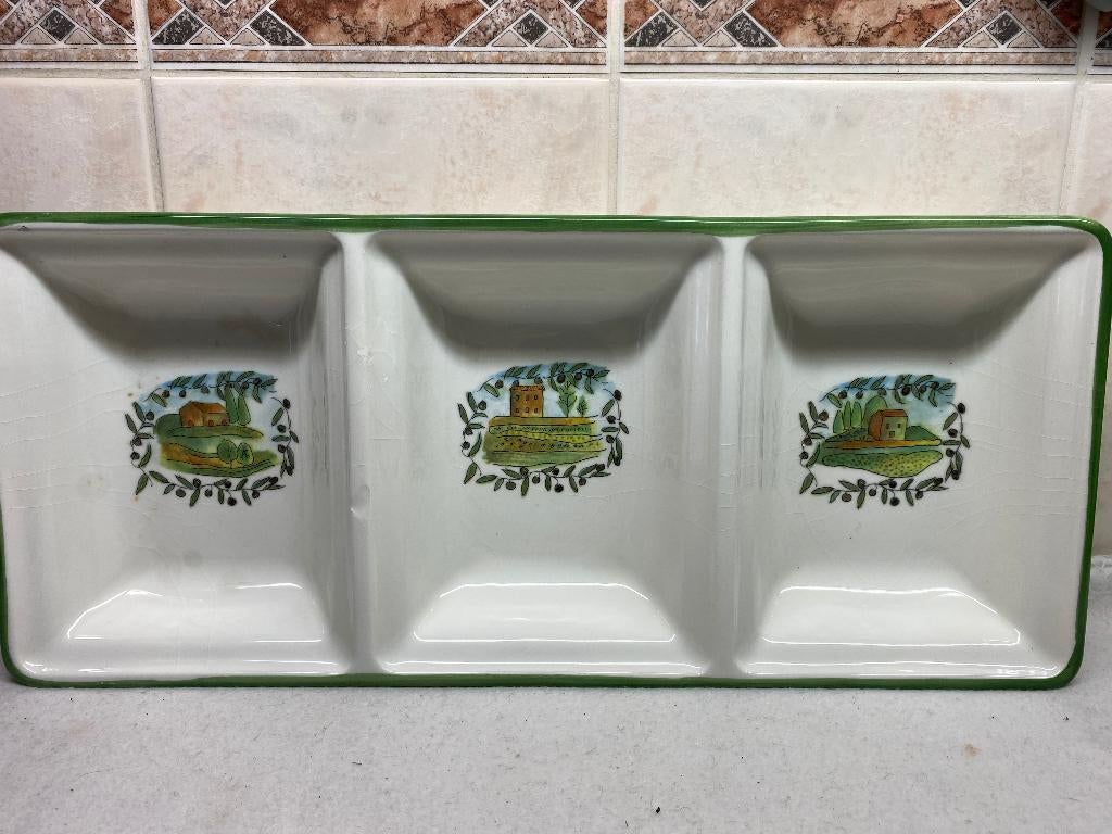 Italiaanse Serveerschaal 3-Vaks, Ophalen of Verzenden