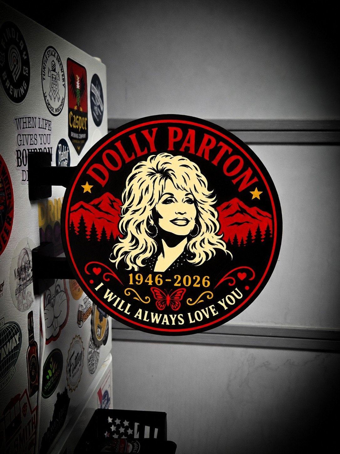 Dolly Parton USB Lamp - Dubbelzijdig, Huis en Inrichting, Lampen | Overige, Ophalen of Verzenden