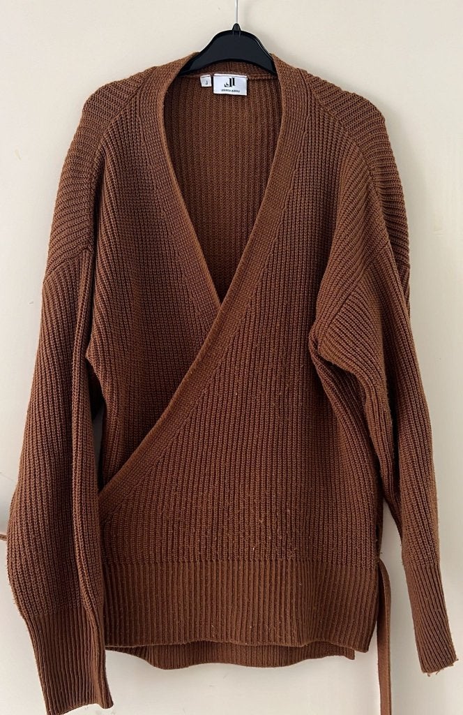 overslag vest bruin maat L, Kleding | Dames, Verzenden, Gedragen, Maat 38/40 (M), Bruin
