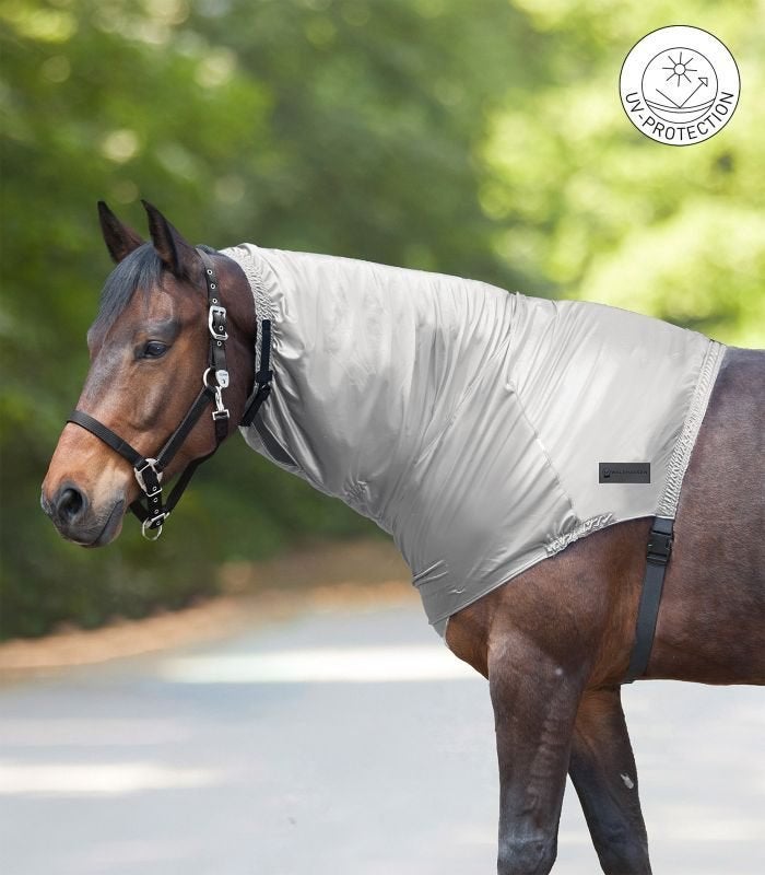 Eczeem halsstuk Pony Cob Full Grijs of Blauw, Dieren en Toebehoren, Paarden en Pony's | Dekens en Dekjes, Nieuw, Ophalen of Verzenden