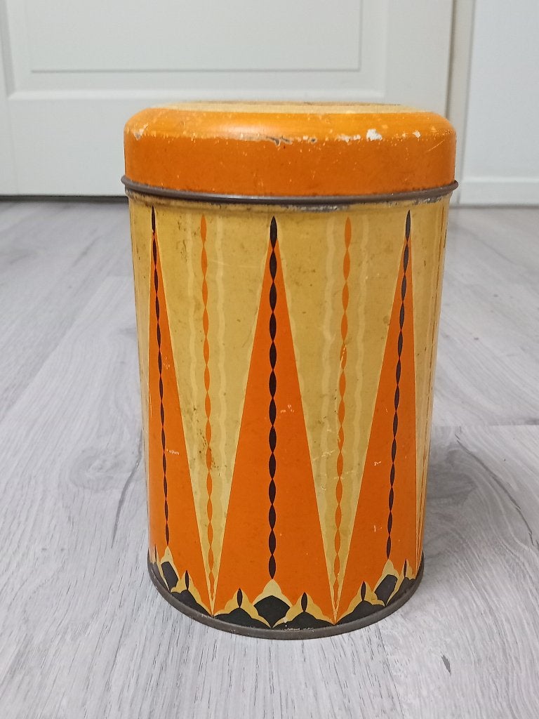 oude koffie blik, Verzamelen, Blikken, Verzenden, Gebruikt, Koffie
