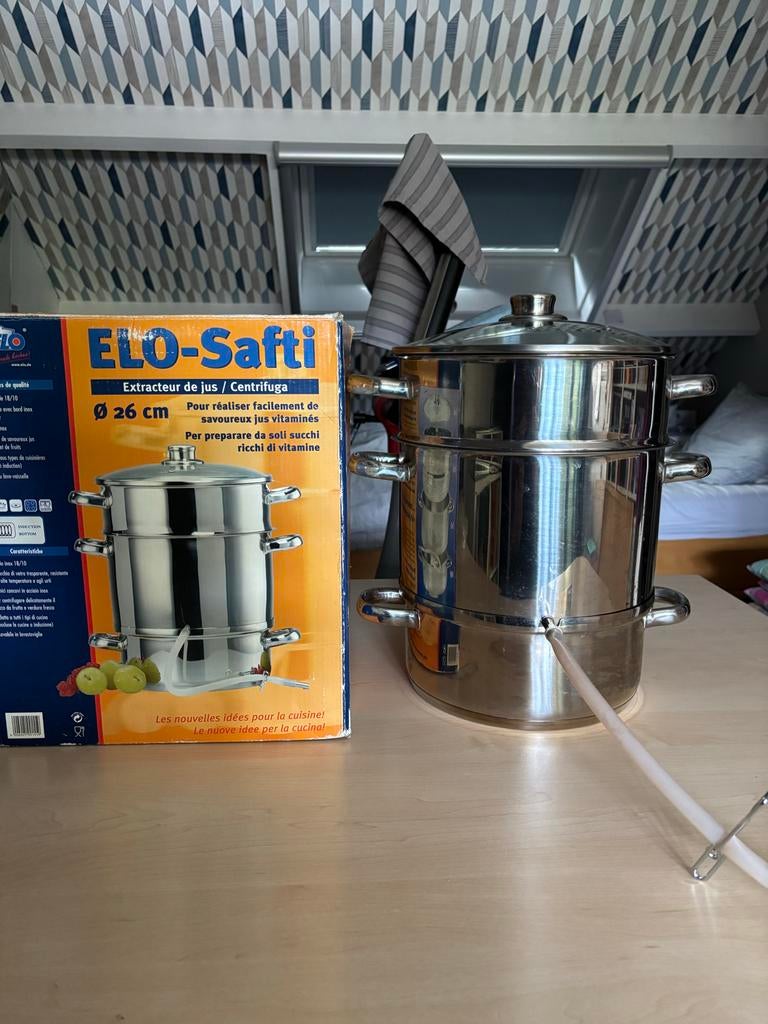 ELO-Safti sappan / stoomextractor RVS, Huis en Inrichting, Keuken | Potten en Pannen, Ophalen, Zo goed als nieuw, Rvs, Overige typen