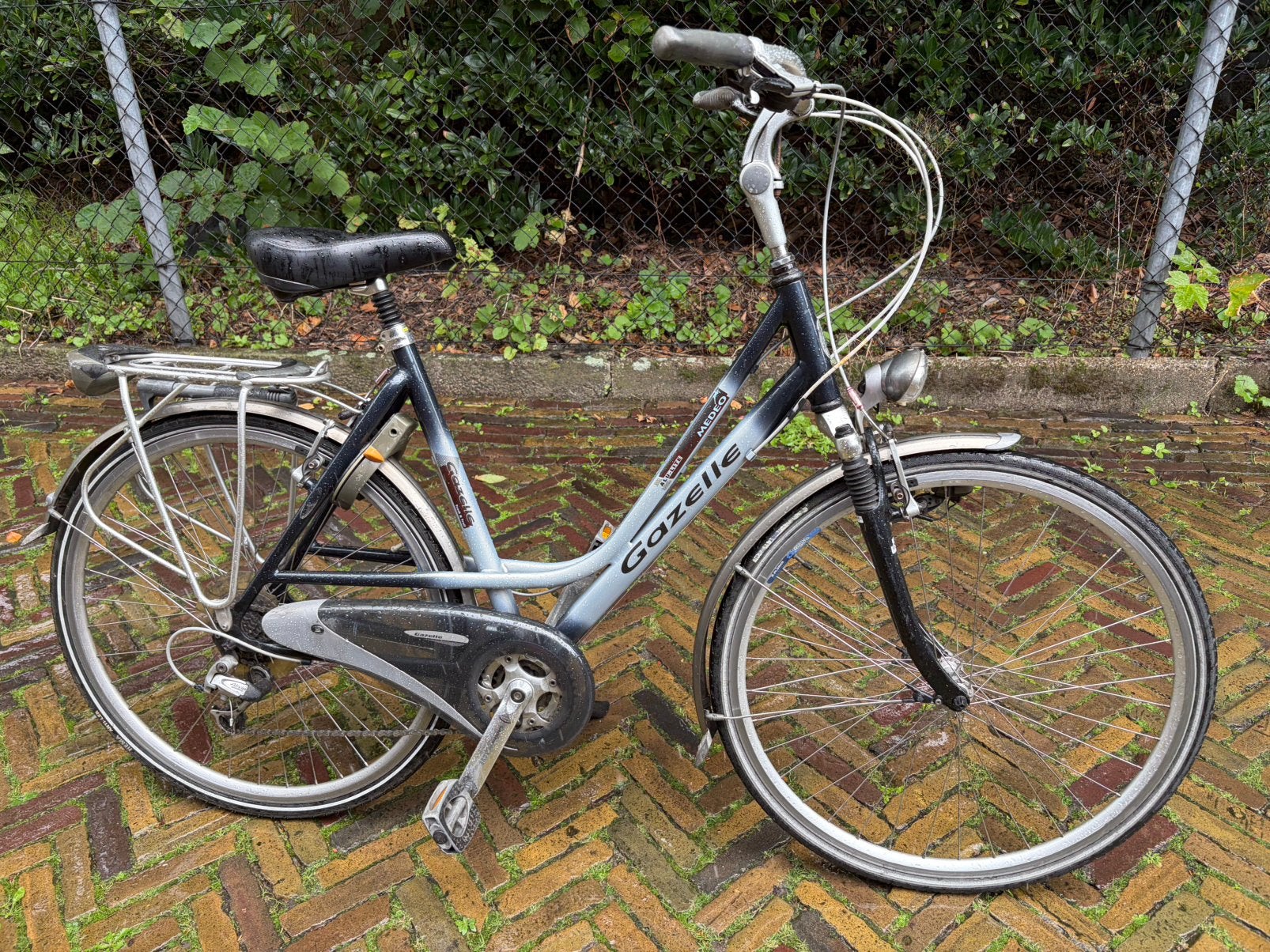 Weinig gebruikte Gazelle dames fiets met vering, Ophalen, 53 tot 56 cm, Velgrem, (Extra) lage instap