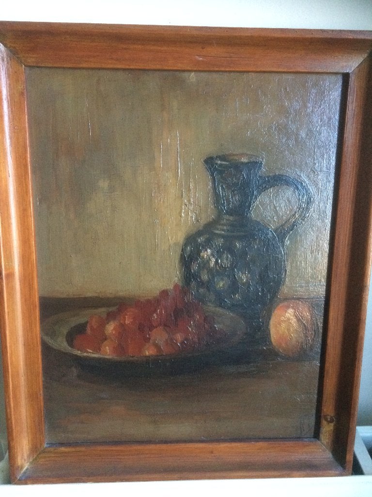 stilleven, Antiek en Kunst, Ophalen, Ingelijst, Stilleven, Paneel