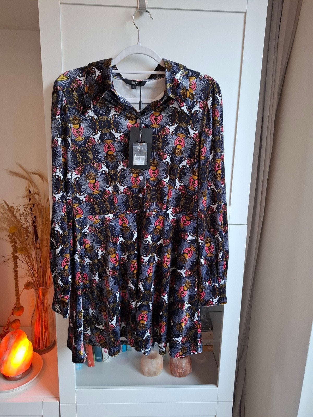 Velvet jurk nieuw Banned Alternative maat L ( 40 ), Ophalen of Verzenden, Nieuw