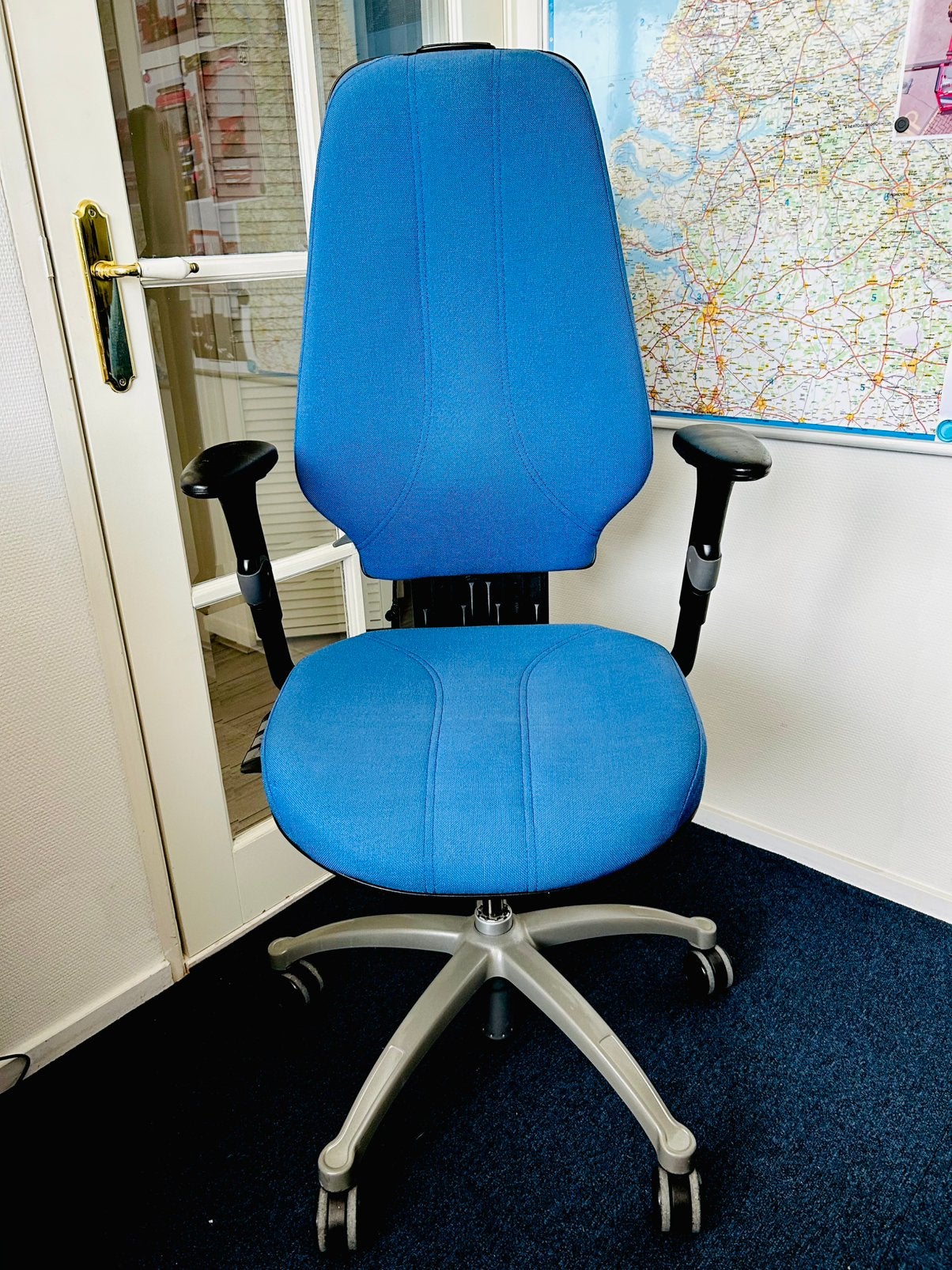 RH LOGIC 400 DE BESTE ERGONOMISCHE BUREAUSTOEL DIE ER IS !!!, Gaming bureaustoel, Blauw, Ophalen of Verzenden, Zo goed als nieuw