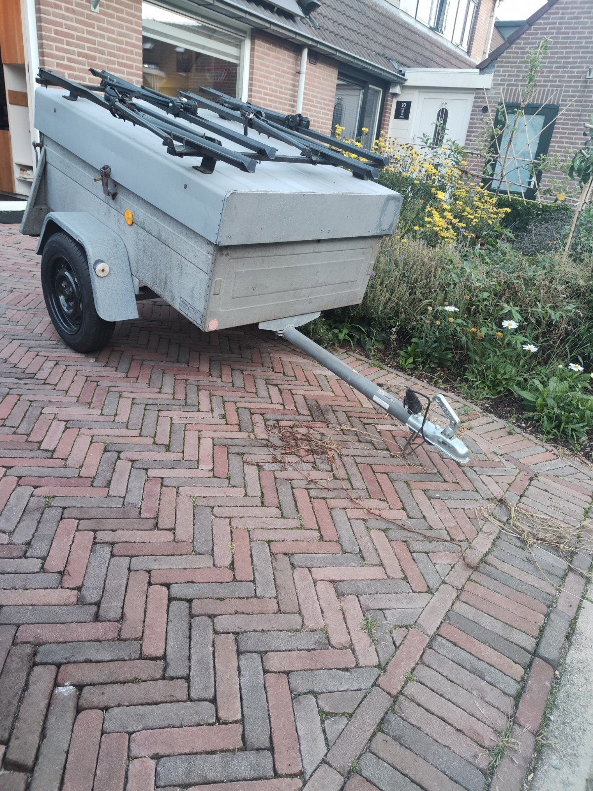 bagagewagen met fietsendrager laadbak afmetingen: 147 x 100, Ophalen, Gebruikt