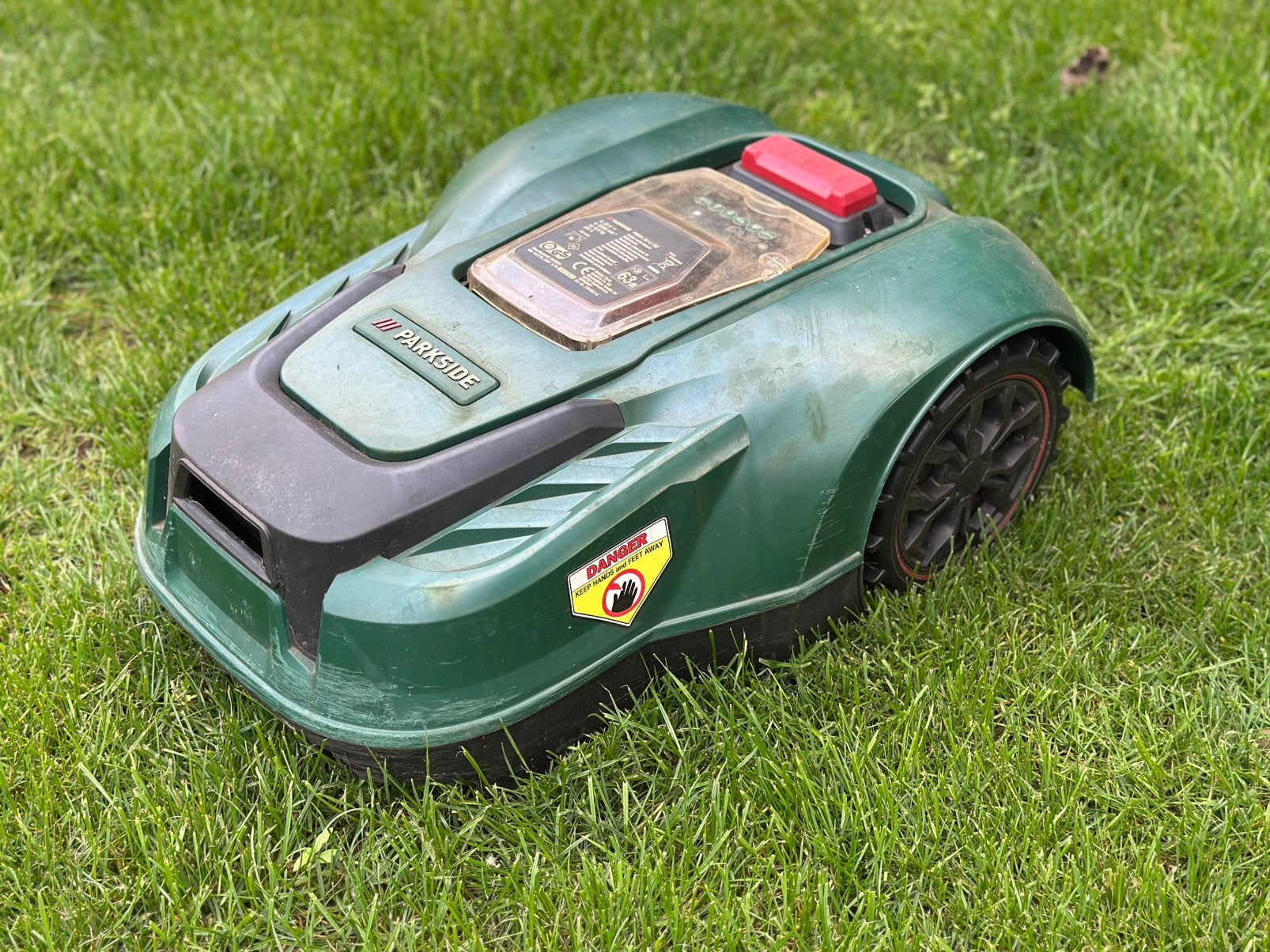 Parkside robotmaaier zonder laadstation, Verzenden, Gebruikt, Minder dan 20 cm, Met regensensor