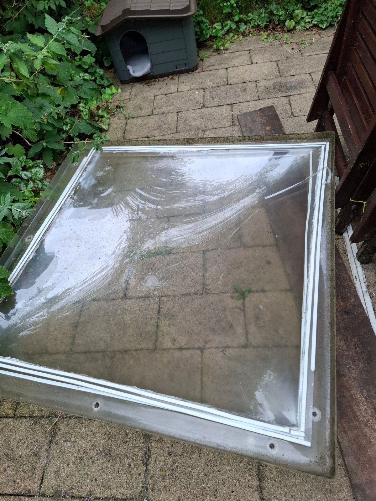 GRATIS Dubbelwandige lichtkoepel 100x100cm (buiten 112x112), Ophalen, Gebruikt, Dakraam