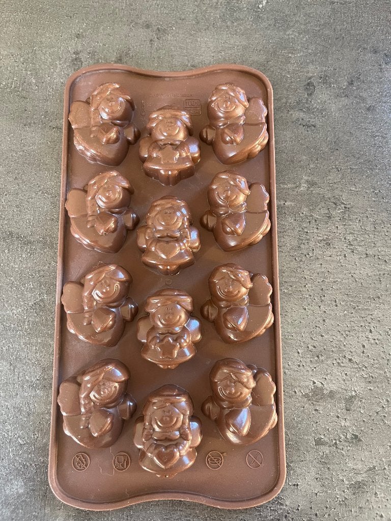 Silikomart engelen siliconen chocolademal bonbonvorm kerst, Ophalen