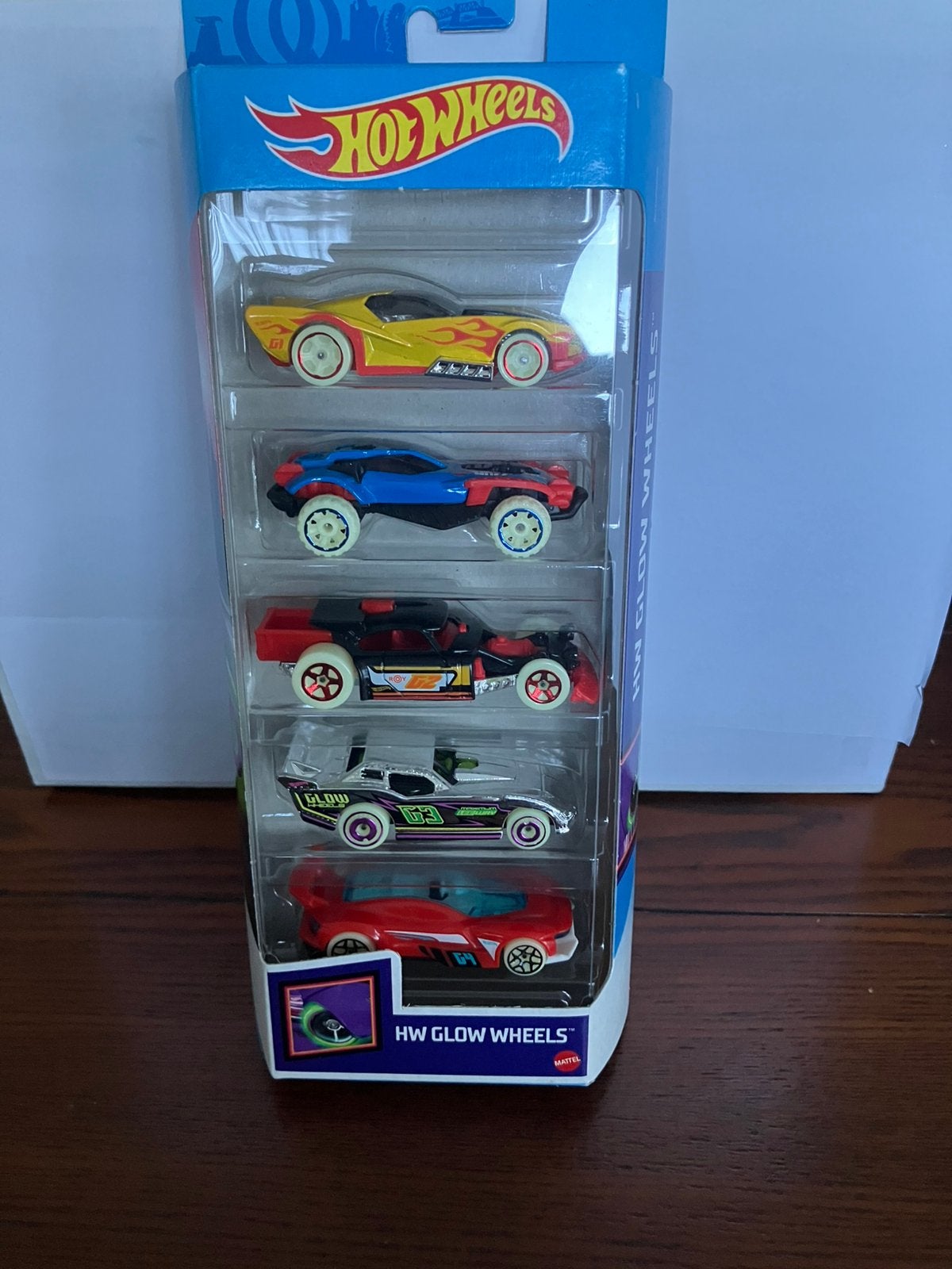 Hot Wheels Glow Wheels 5 Pack, Ophalen of Verzenden, Nieuw