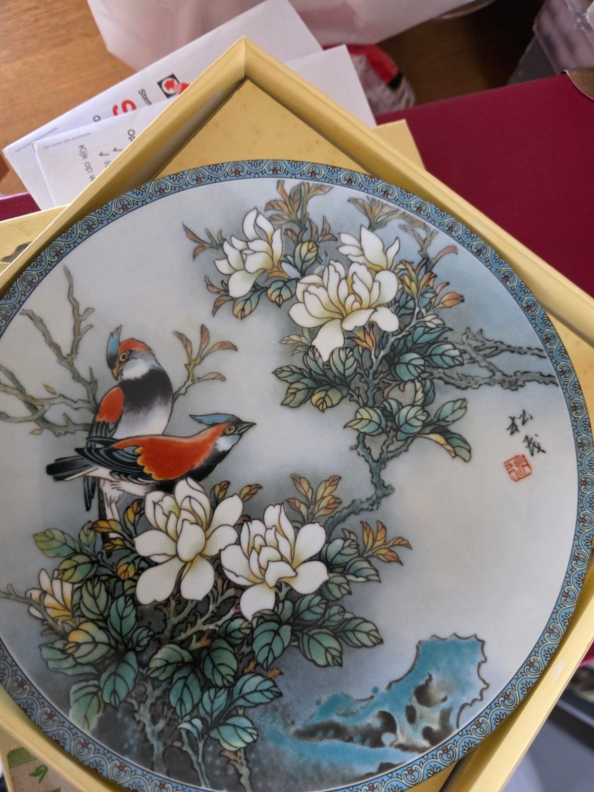Decoratieve Wandbordjes met Vogels en Bloemen, Ophalen of Verzenden