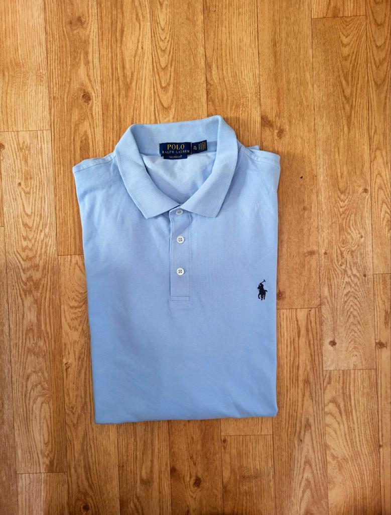 Polo Ralph Lauren Poloshirt Lichtblauw Maat XL Tailored Fit, Kleding | Heren, Polo's, Blauw, Ralph Lauren, Maat 56/58 (XL), Ophalen of Verzenden