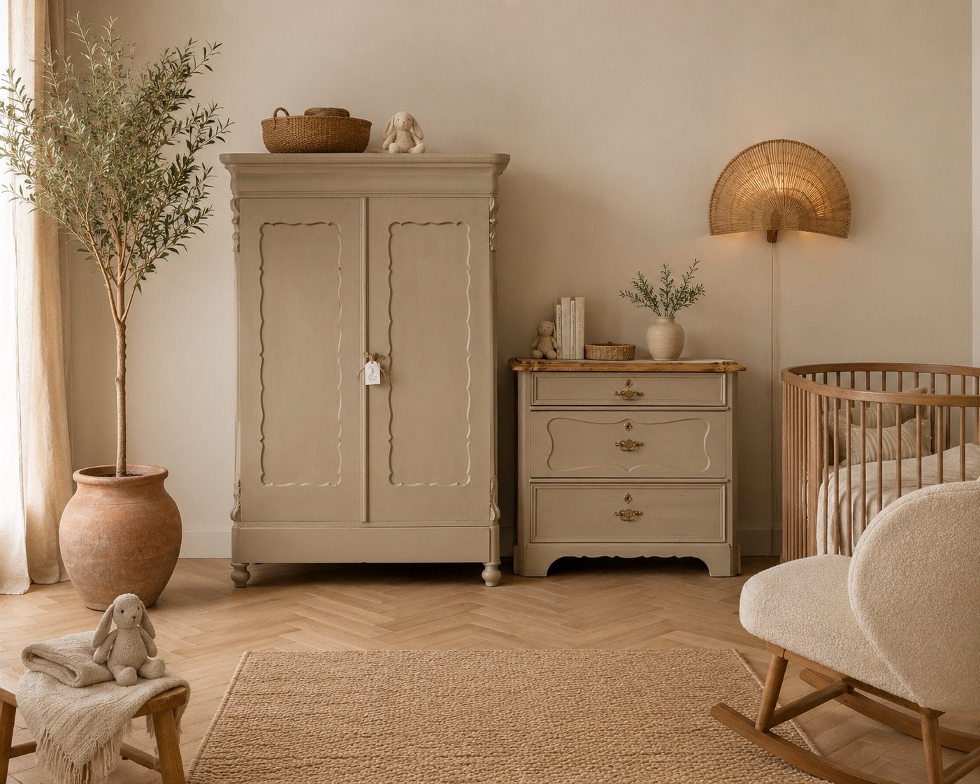 Vintage babykamer biedermeier meidenkast commode linnnekast, Ophalen, 50 tot 70 cm, 105 cm of meer, Nvt