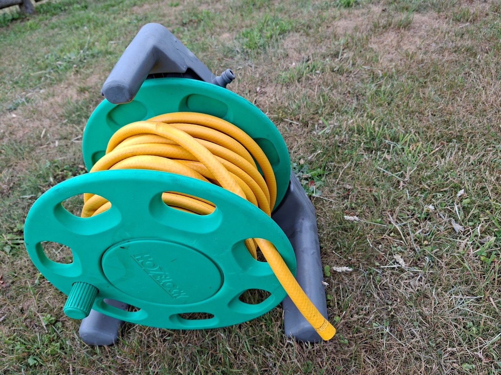 Hozelock haspel 15m, Ophalen, Gebruikt, Tuinslanghaspel