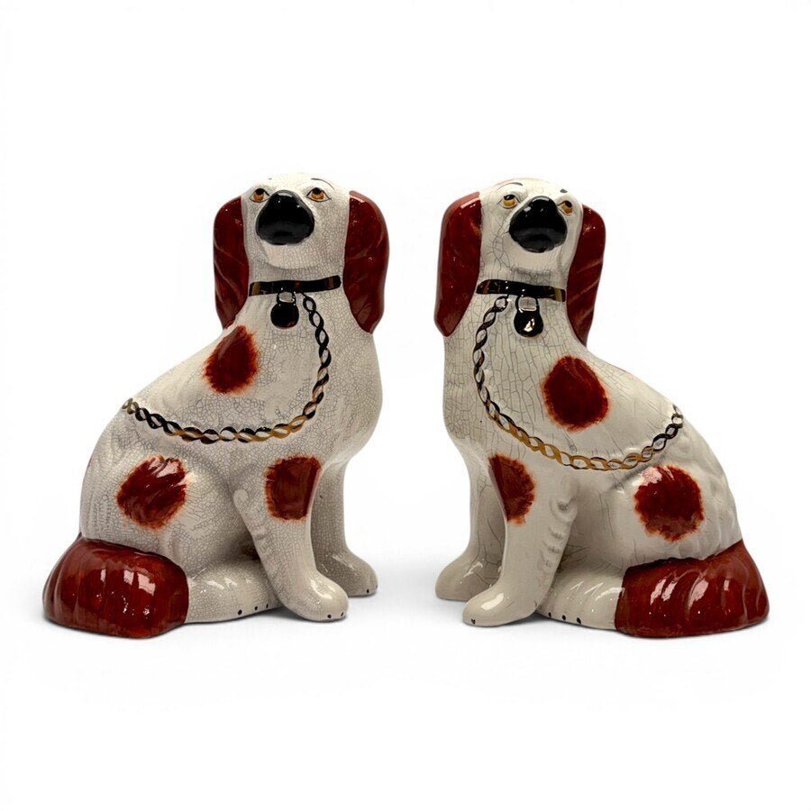 Twee Staffordshire 'hoerenhondjes', Ophalen of Verzenden, Dier