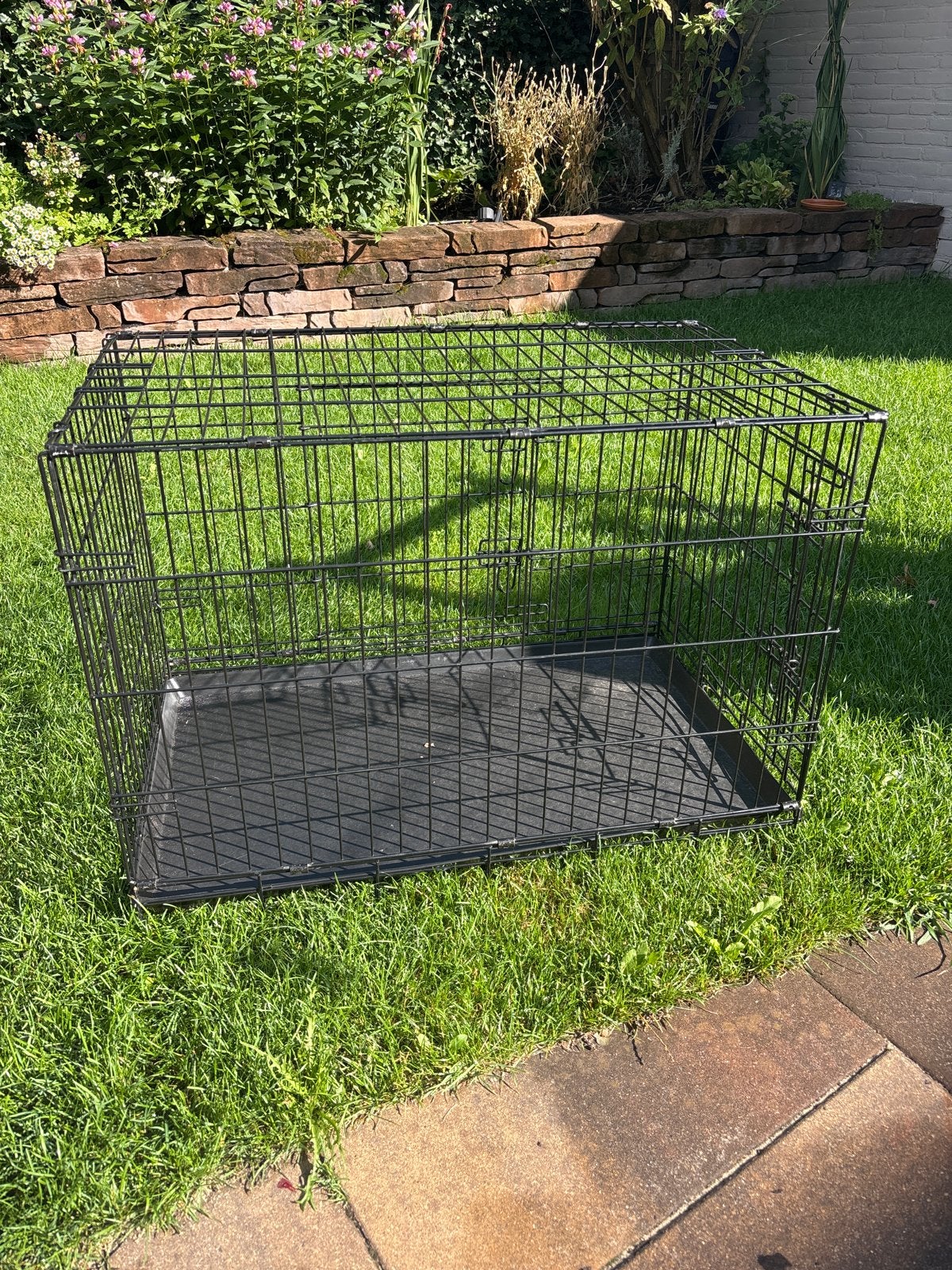 Zwarte hondenbench, Dieren en Toebehoren, Ophalen, Zo goed als nieuw