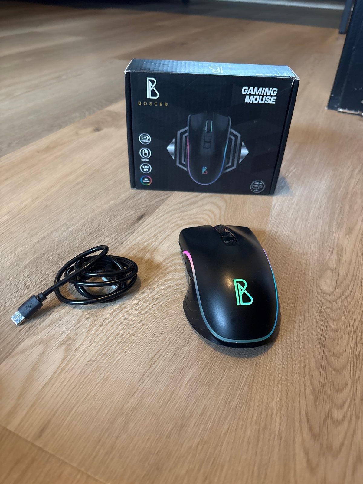 Boscer Draadloze Gaming Muis, Computers en Software, Muizen, Muis, Gaming muis, Nieuw, Ophalen of Verzenden