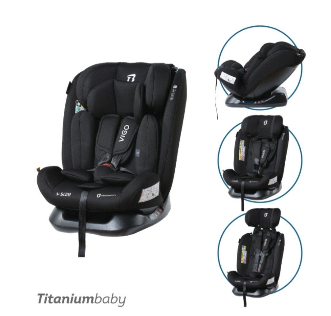 Autostoel Titaniumbaby Vigo i-Size Zwart, 0 t/m 18 kg, Nieuw, Ophalen, Overige merken