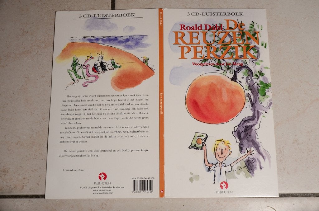 Luisterboek De Reuzenperzik / Roald Dahl 3 cd's , Boeken, Luisterboeken, Ophalen of Verzenden, Cd, Kind