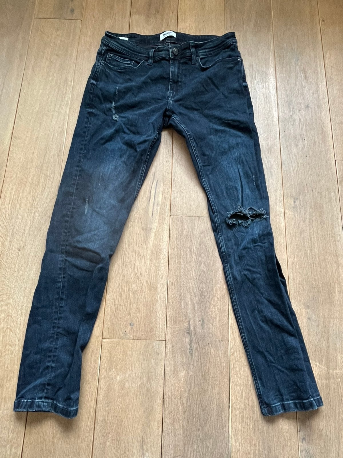 Only & Sons Jeans - Donkerblauw met gaten, Ophalen of Verzenden, Gedragen, Blauw, W32 (confectie 46) of kleiner