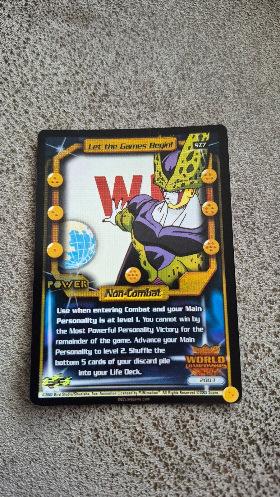 Dragonball z ultra rare let the games begin zs7, Hobby en Vrije tijd, Verzamelkaartspellen | Overige, Ophalen of Verzenden, Gebruikt