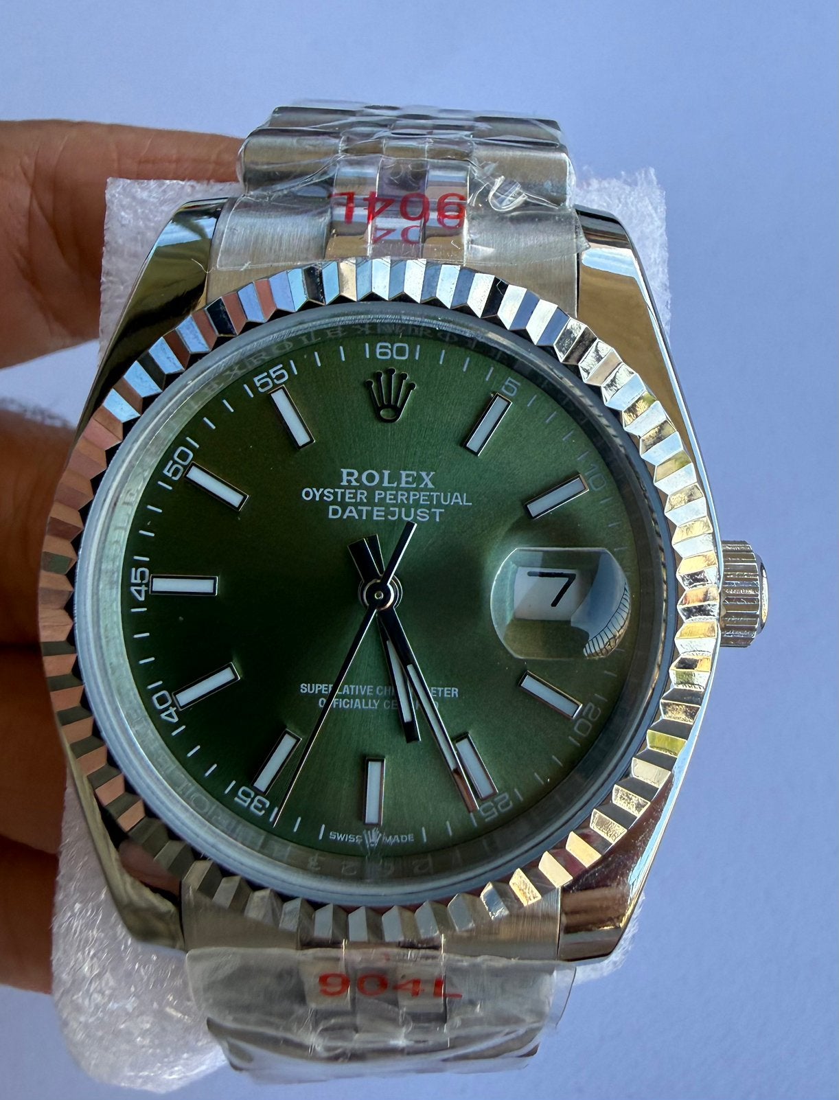 Rolex datejust jubilee mint groen 36, Ophalen of Verzenden